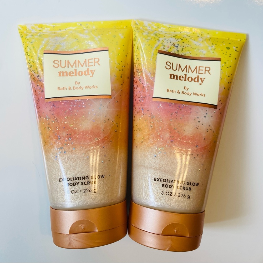 Bath and Body Works Summer Melody Exfoliating Glow Body Scrub Set of 2